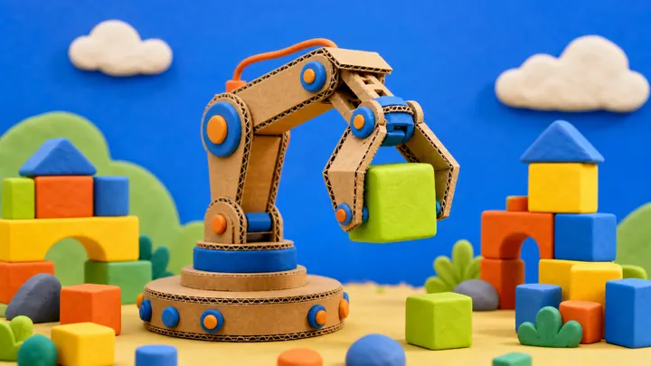 Garra robótica de papelão